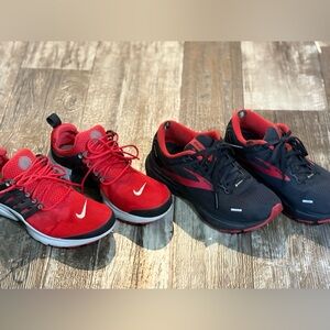 Red & Black Boy’s Sneakers Bundle - Nike & Brooks - Size 7